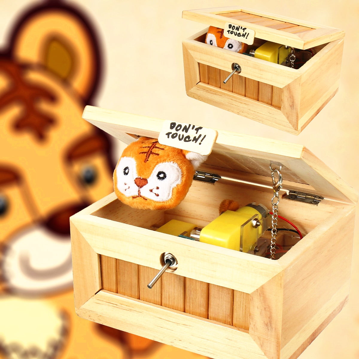 Don't Touch Useless Box Surprises Most Leave Me Alone Machine Fully Assembled in Real Wood