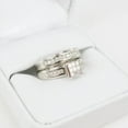 thumbnail image 2 of TAAPSEE JEWELS His & Her Trio Ring Set 2Ct Round Cut CZ 14K White Gold Finish Silver, 2 of 4