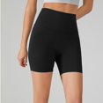 thumbnail image 2 of EHRWE Workout Shorts For Women Yoga Shorts 3/4 Length Summer High Waist Seamless Workout Shorts Bare Feel High Stretch Gym Pants Classic, 2 of 5
