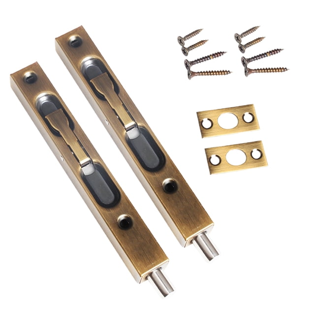 2 Set Door Flush Zinc Alloy Concealed Security Door Lock for French Doors Composite Doors Wood Doors Double Doors