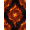 Red Orange Yellow Black, Pattern 3, variant on ODIKA Abstract Molten Rift Motif Hallway Border Glowing Optical Illusion Refined Stain Resistant Flatwoven for Entryway, Kitchen, Mudroom