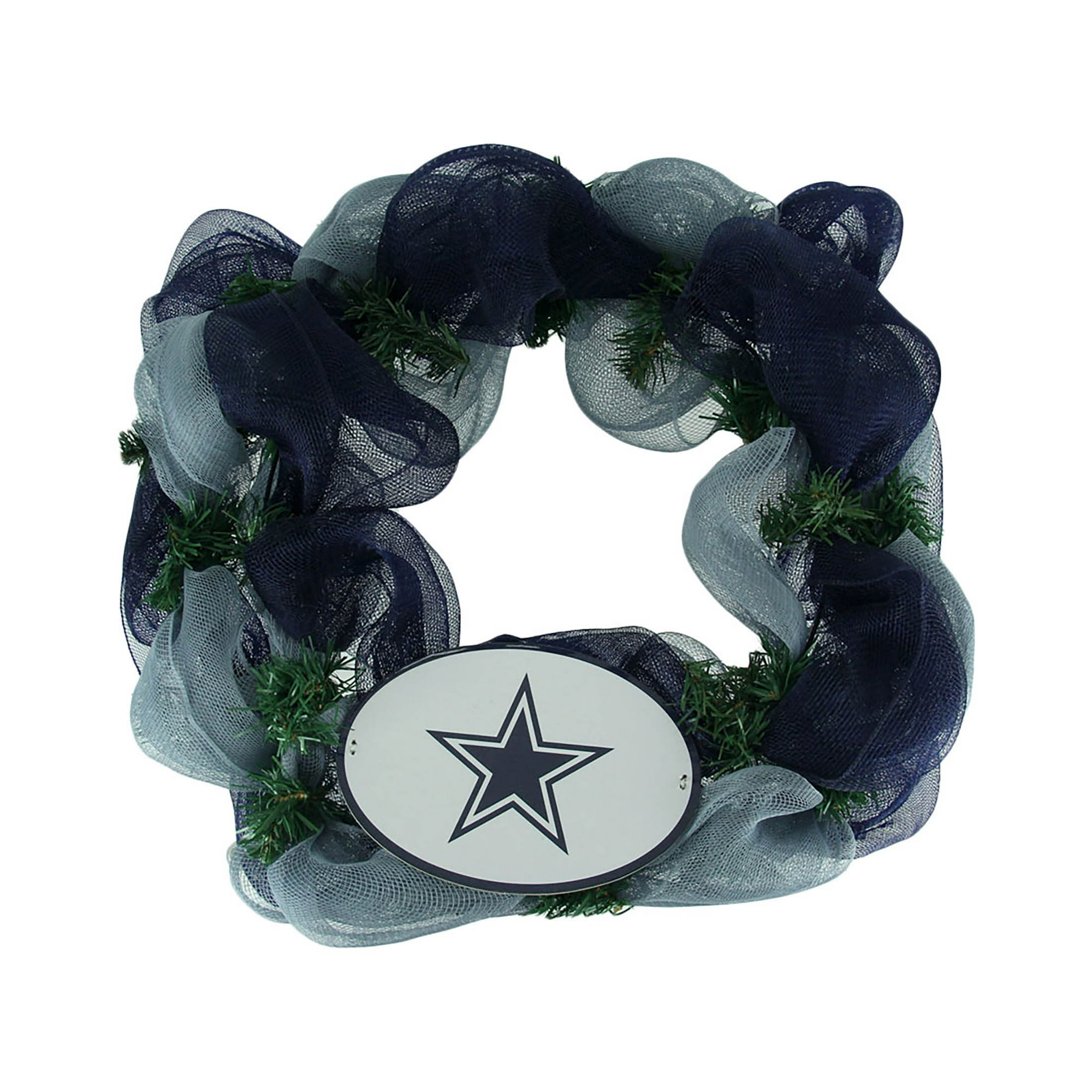 NFL Dallas Cowboys Logo Mesh Holiday Door Wreath