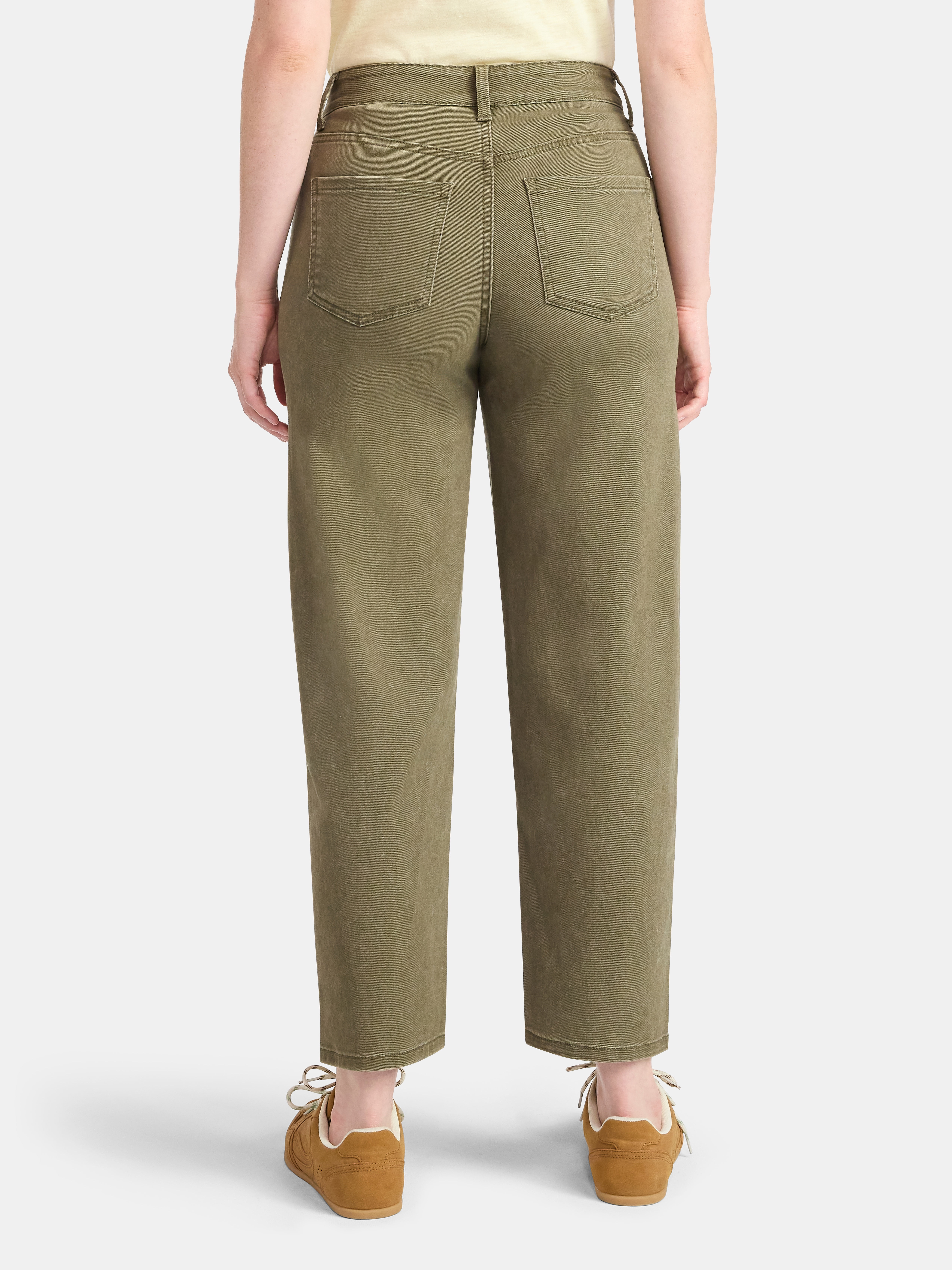 Time and Tru Women's High Rise Barrel Jeans, Sizes 0-20
