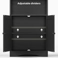 thumbnail image 4 of Gizoon Bookcase, Bookshelves and Bookcases, 71” 6-Shelf Bookcase with Doors, Floor Standing Display Storage Shelves, with Adjustable Shelves, for Home, Office, Living Room, Bedroom, Black, 4 of 9