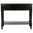thumbnail image 4 of SAFAVIEH Samantha Contemporary 2 Drawer Console, Distressed Black, 4 of 7