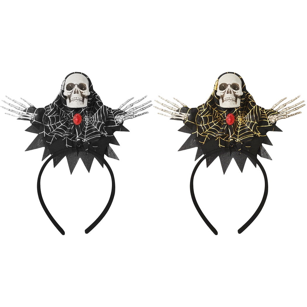 Skull Gothic Party Decor Halloween Headband Elastic Hairband Rope Hairdress