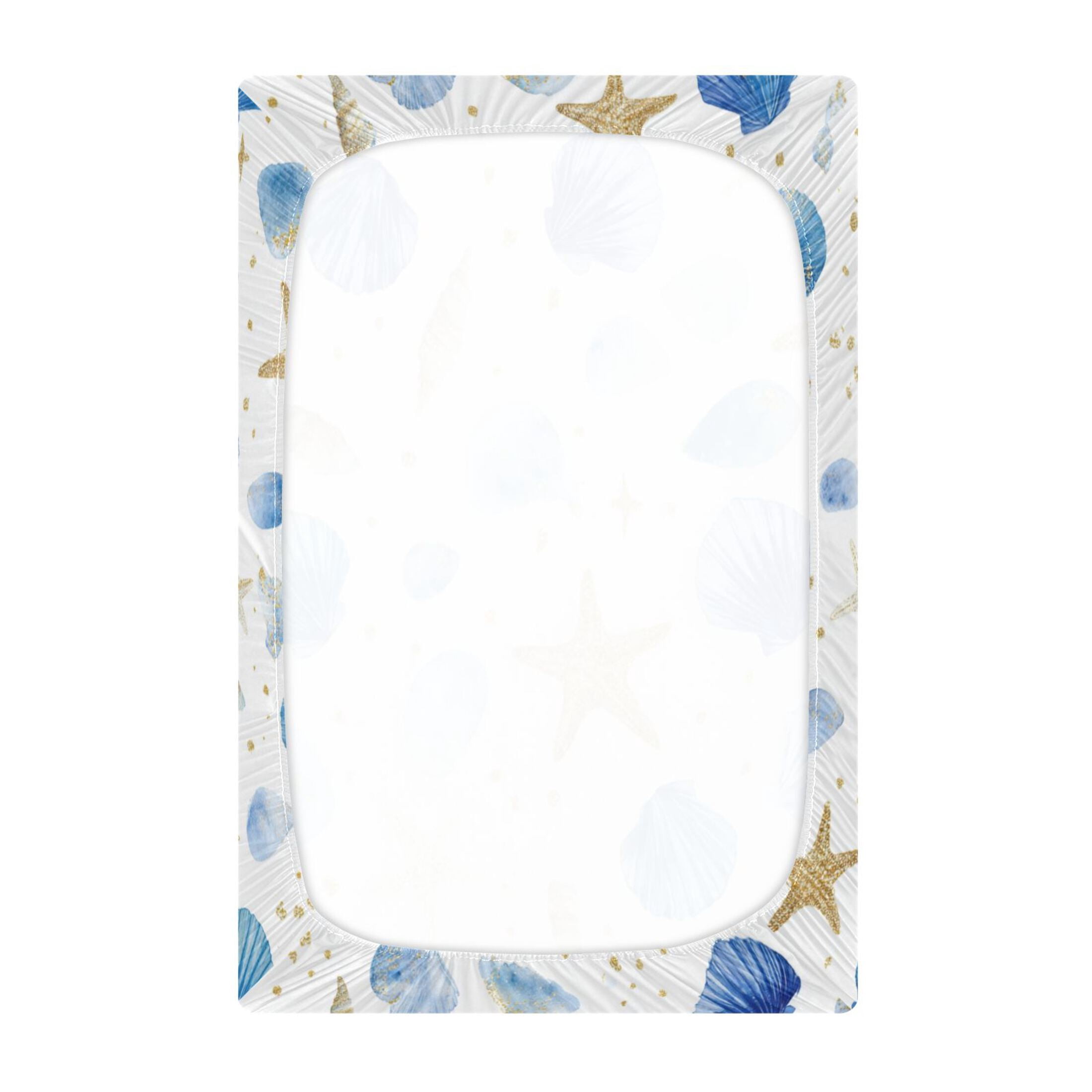 Baby Essentials 52”x 28”- Standard Cotton-like Modal Elastic- Little Starfish Design Crib Sheets for Newborns and Toddlers