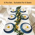 thumbnail image 5 of Yellow Anchor Round 13 Inch Placemats Set of 4, Coastal Nautical Anchor Navy Blue HeatResistant Non Slip Place Mats for Dining Table, Wipeable Braided Kitchen Table Mats for Housewarming, 5 of 9