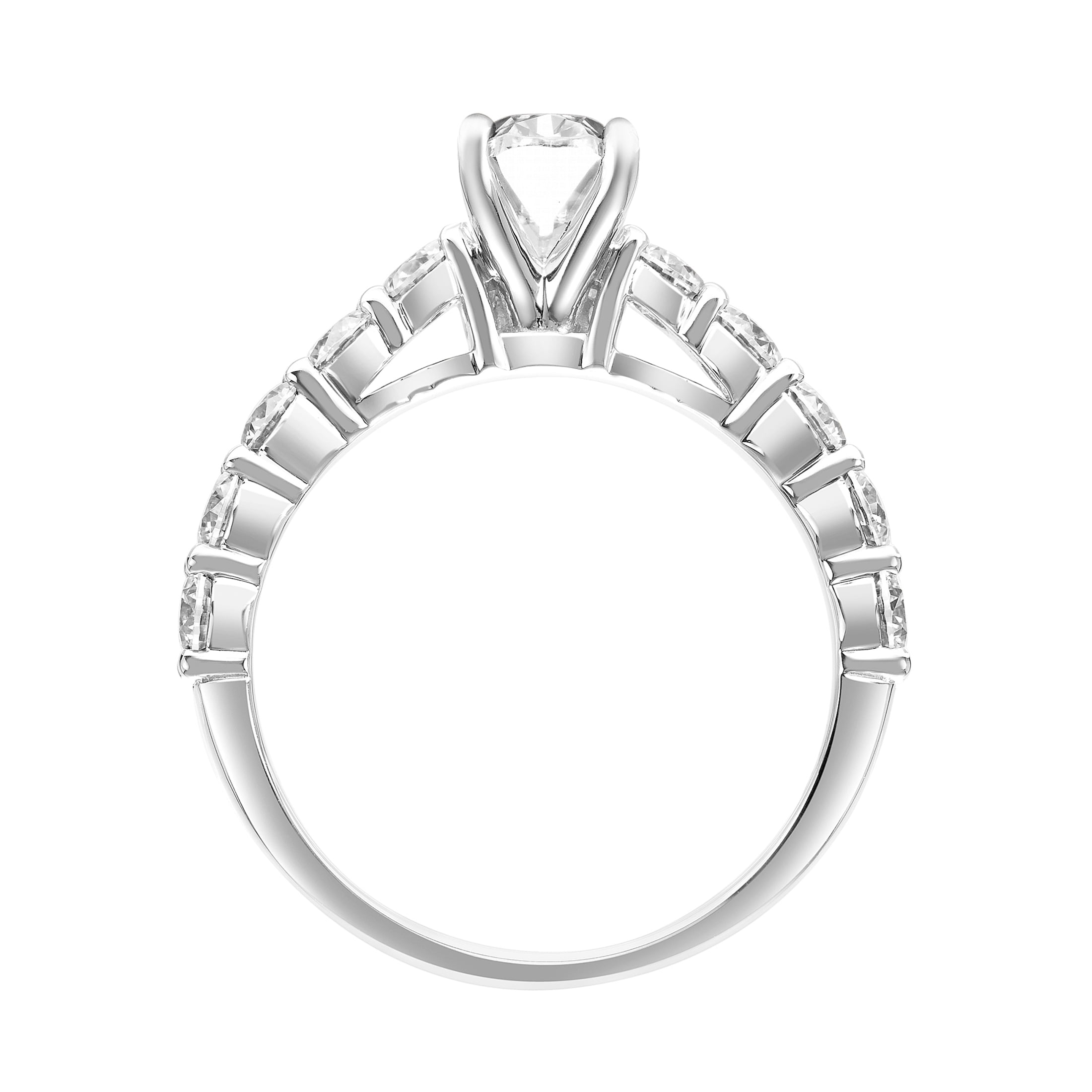 2 Carat T.G.W. Oval-Cut Moissanite Sterling Silver Women's Engagement Ring