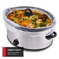 thumbnail image 3 of 30 Count Large Slow Cooker Liners, 8qt Disposable Slow Cooker Liners for Oval Pots, Premium Rip-Resistant Cooking Bag for Heavy Duty Food, 8 Quart Slow Cooker Liner with Gusset, 3 of 7