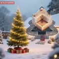 thumbnail image 4 of Metal Hanging Christmas Tree Wind Spinner - Abstract Clock Design with Concentric Rings & Colorful for Garden Decor, 4 of 7