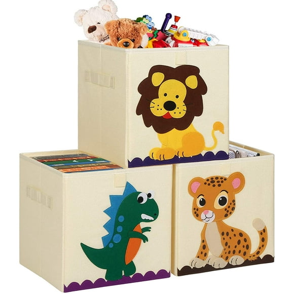 3 Pack Storage Cubes Toys Storage Bins Kids Cube Storage Bins