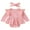 Pink, variant on Bagilaanoe Newborn Baby Girl Rompers Dress Fly Sleeve Bodysuits + Headband 3M 6M 9M 12M Infant Lace Patchwork A-line Dresses