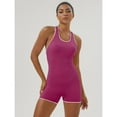 thumbnail image 2 of Top-kevin Women's Colorblock Print Sports Tank Romper, Sporty Sleeveless Spaghetti Strap Romper for Yoga Gym Workout, Ladies Sportswear for All Seasons, 2 of 9
