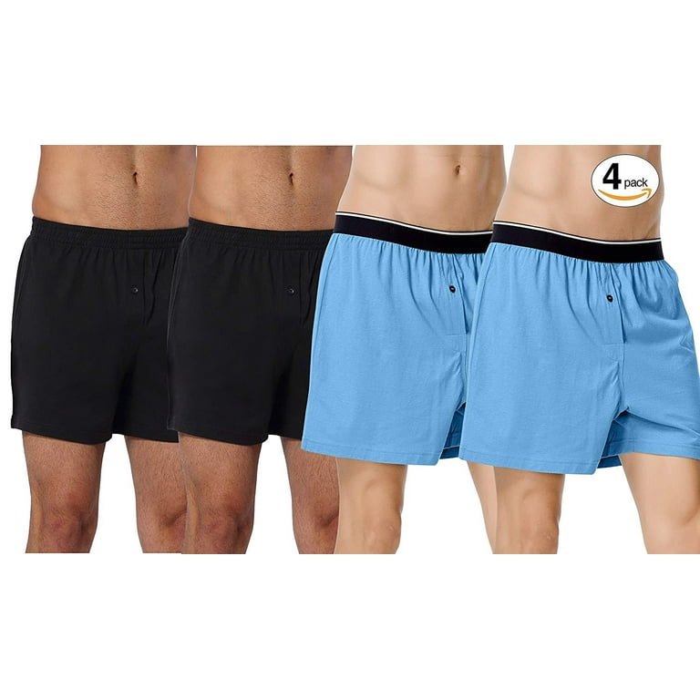 CYZ Mens Multi-Pack 100% Cotton Knit Boxers Pajama Bottoms - Sleep/Lounge  Shorts : : Clothing, Shoes & Accessories