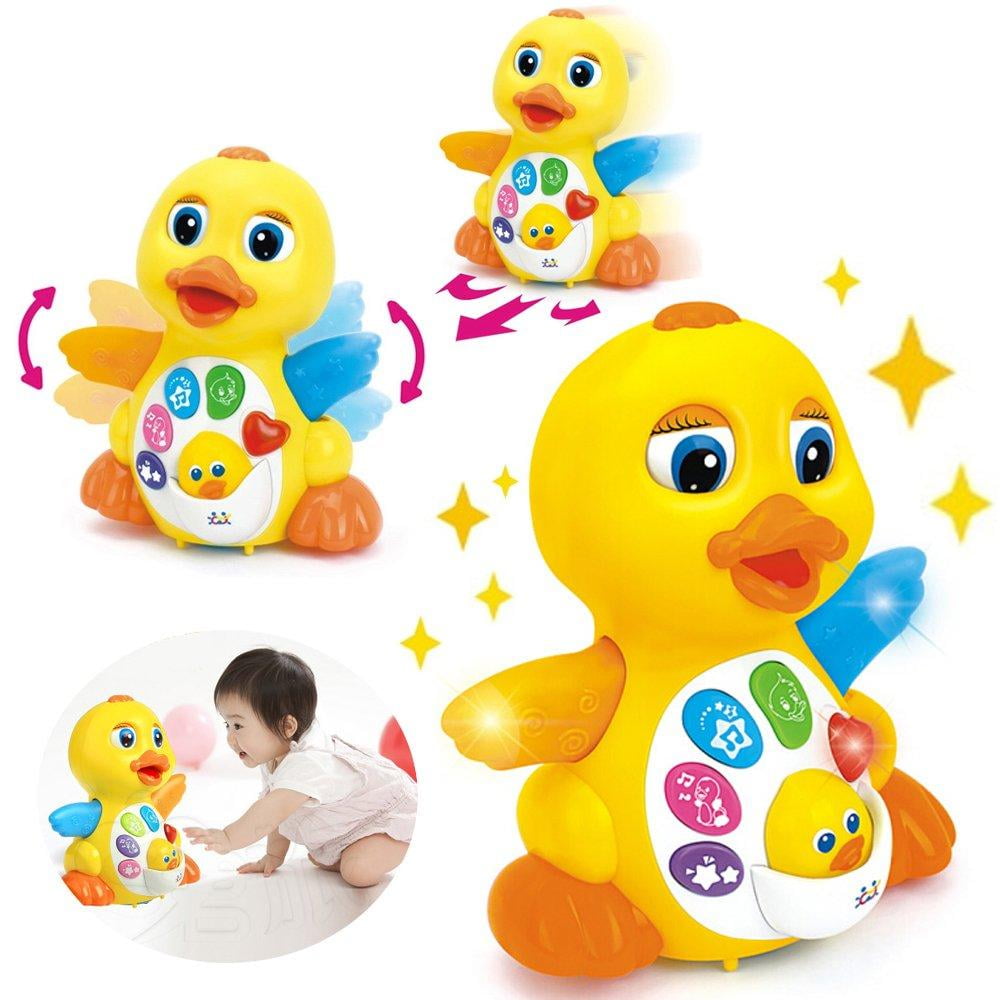 Woby Musical Flapping Yellow Duck 