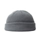 thumbnail image 5 of Qarigey Gorro de hilo de punto de invierno, diseño Unisex, moda para exteriores, gorros de cabeza corta, gorros sólidos para hombres y mujeres, gorros Gris claro 2piezas Qarigey CBP330787, 5 of 6