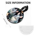 thumbnail image 5 of Tmall Set of 2pcs PU Leather Round Suitcase Tags with Privacy Cover and Name ID Tag - Ideal for Travel Luggage, Handbags, Backpacks, School Bags, 5 of 6