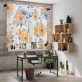 thumbnail image 5 of Orange Watercolor Floral Kitchen Curtains 63 Inch Length, Spring Flower Abstract Tiers Curtains for Living Room Berdoom Bathroom, Light Filtering Drapes Rod Pocket Window Treatment 2 Panels 42"Wx63"L, 5 of 8