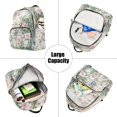 thumbnail image 5 of JIALIOU Mini Backpack Purse for Women Quilted Casual Daypack Small Travel Shoulder Bag, Pink Roses Climbing on Wall, 5 of 7