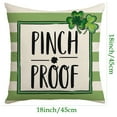 thumbnail image 2 of Green Lucky Charm Pillow Covers for March Holiday Home Outdoor Decor Sofa, Hello Shamrocks St Patricks Day Throw Pillow Covers Clover Hat Cotton Linen Cushion Case, 2 of 4