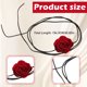 thumbnail image 4 of Jumpingount Gargantilla de flores negras elegante y de moda para mujer Gargantilla larga gótica de terciopelo rosa para mujer Ropa, zapatos y accesorios Miscelánea Negro, 4 of 6