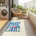 thumbnail image 4 of Yayeee Doormat for Indoor Entrance 32" x 20" Non Slippery Floor Rug, Green Sailboats, 4 of 8