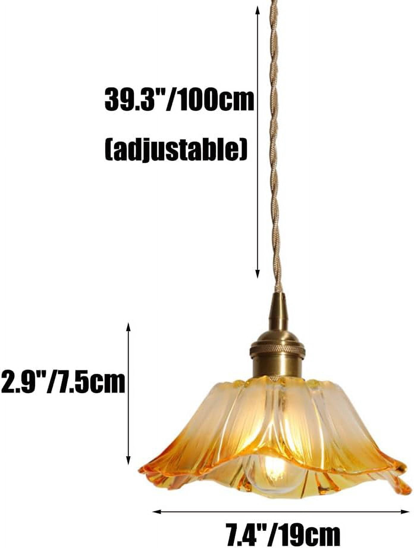 Farmhouse Glass Pendant Light for Over Island, Flower Shape Pendant Lamp for Dining Room, Vintage Rustic Pendant Light Fixture, American Simple Pendant Light Fixture