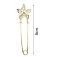 thumbnail image 5 of Jiaroswwei Flower Shape Anti-Exposure Women Brooch Pin Shining Rhinestone Faux Pearls Safety Pin Costume Accessories, 5 of 7