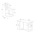 thumbnail image 3 of DHP 3-Piece Counter Height Dining Set with Storage, Walnut/Black, 3 of 17