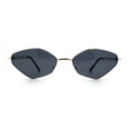 thumbnail image 5 of Diamond Shape Hustler Fashion Trendy Small Lens Metal Rim Sunglasses Gold - Black, 5 of 8