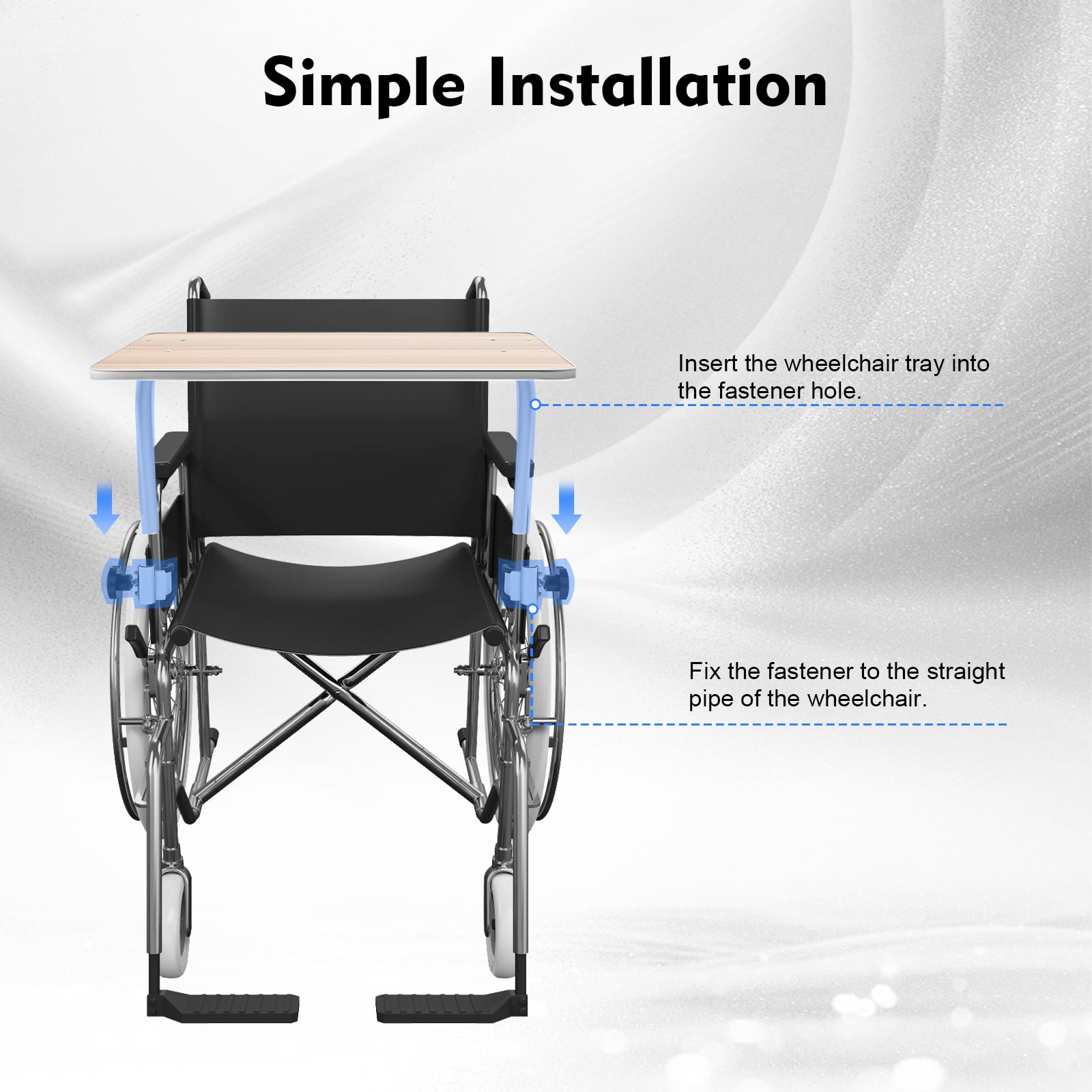 Wheelchair Lap Tray Table Accessories Portable Eating Food Holder Reading Desk