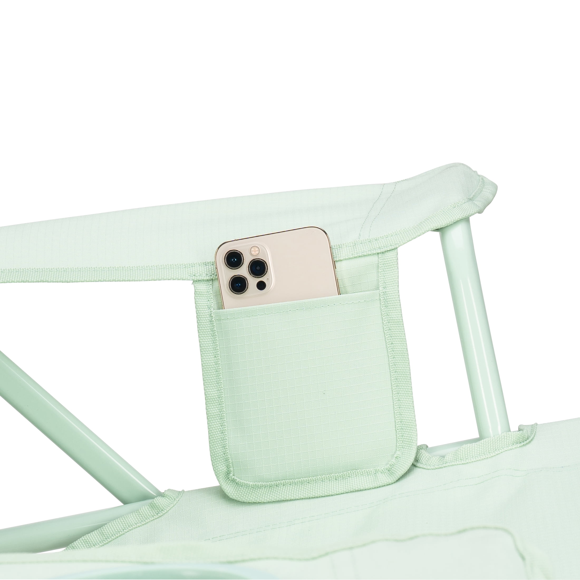 GCI Outdoor Kickback Rocker Low Profile Rocking Camp Chair, Pastel Green