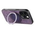 thumbnail image 3 of For iPhone 14 Pro Case Retro Leather Circular Rotating Stand Shockproof Phone Case,Purple,For iPhone 14 Pro, 3 of 7