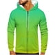 thumbnail image 1 of Sudadera con capucha para hombre, informal, a la moda, con cremallera, estampado degradado, manga larga, sudadera con capucha, blusa de poliéster para hombre, 1 of 4