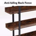 thumbnail image 4 of TribeSigns 5 Tiers Bookcase, 5-Shelf Industrial Style Etagere Bookcases and Book Shelves, Metal and Wood Free Vintage Bookshelf with Back Fence, 4 of 7