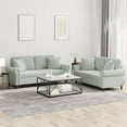 thumbnail image 1 of vidaXL 2 Piece Sofa Set with Pillows Light Grey Velvet, 1 of 5