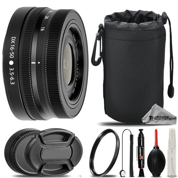 Nikon NIKKOR Z DX 16-50mm f/3.5-6.3 VR Lens (Black)   UV Filter    Hood   Lens Pouch- Basic Kit (International Version)
