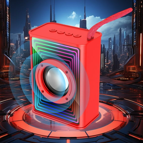 Up to 40% Clearance, InsCrazy Bluetooth Speaker with Led Light, Bluetooth Speaker Colorful Ambient Light Outdoor Car Desktop Subwoofer Mini Mini Speaker