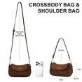 thumbnail image 4 of Wrangler Women Vintage Shoulder Bag Crossbody Hobo Purse with 2 Detachable Straps, Brown, 4 of 7