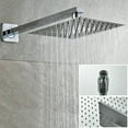 thumbnail image 3 of Zovajonia Shower System 16 Inches Shower Faucet Set, Rain Shower Head with Handheld Spray Bathroom Wall Mount Shower Fixtures Polished Chrome, 3 of 9