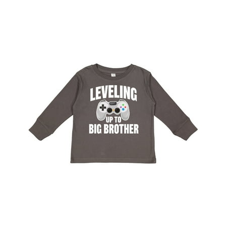 

Inktastic Leveling Up to Big Brother Gift Toddler Boy Girl Long Sleeve T-Shirt