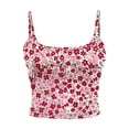 thumbnail image 4 of Dvprdro Womens Printed Cami Tops with Built in Bra Adjustable Spaghetti Straps Back Buckle Closure Summer Casual, 4 of 5