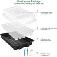 thumbnail image 5 of Seedling Trays Seed Starter Tray - Mini Propagator Plant Grow Kit house with Humidity Vented Domes and Base for Seeds; Starting ( Cells Per Tray Total Cells), 5 of 5