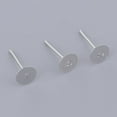 thumbnail image 3 of Rongfmy 200pcs Blank Ear Stud Pin Earrings Posts Flat Pad settings DIY base 6mm, 3 of 9