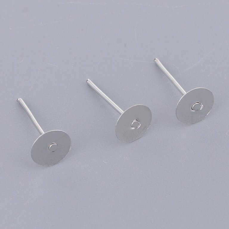 Clear PTFE flexi earring stud retainer 20g/0.8mm with a flat front and soft  silicon