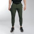 thumbnail image 4 of YUHAOTIN Men Joggers Men's Solid Color Tight Pocket Zipper Business Casual Daily Slim Fit Small Trousers,Green, 4 of 8