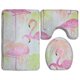 thumbnail image 1 of ABPHQTO Hojas de helecho flamenco Juego de alfombras de baño de 3 piezas Alfombra de baño Alfombra de contorno y tapa de inodoro ABPHQTO Cont-CHAPPLE-38738, 1 of 2
