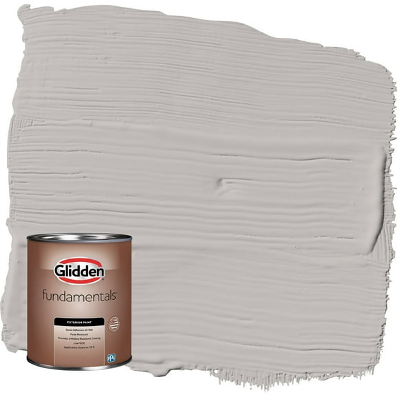 Glidden Fundamentals Gray Shadows / Grey Satin Exterior Paint, 1 Quart