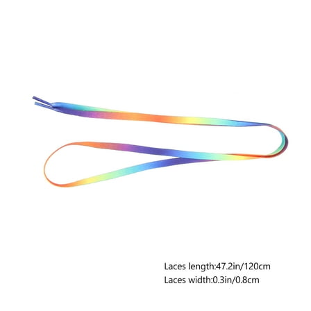 1 Pair Flat Colorful Shoe Laces Universal Elastic Shoelaces Shoestring Shoe Tie for Kids Adults Sneaker Sports Running Shoes Casual Shoes ( 120cm )